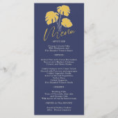 Navy Palm Tropical Botanic Leaf Menu (Voorkant)