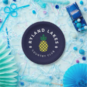 Navy Paper Borden - Ananas Bord (Feest)