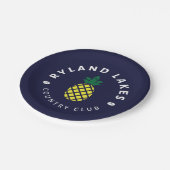 Navy Paper Borden - Ananas Bord (Gekanteld)