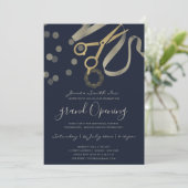 NAVY PAREL ZILVEREN LINT AFSNIJDEN GRAND OPENING KAART (Staand voorkant)