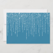 Navy Paris Eiffel Tower Glitter Floral Birthday Kaart (Achterkant)