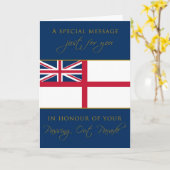 Navy Passing Out Felicitaties Witte Ontwerp Vlag Kaart (Gele Bloem)