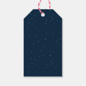 Navy Peace and Joy Holiday Cadeaulabel (Achterkant)