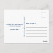 Navy Peace Kerstmis Briefkaart (Achterkant)