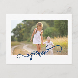 Navy Peace Kerstmis Briefkaart