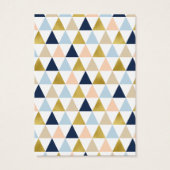 Navy Peach Gold Geometric Earring Display Cards Visitekaartje (Achterkant)