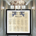 Navy Peacock - 100 tot 150 gasten - alfabetisch Poster<br><div class="desc">Navy Black en Gold Paisley Peacock Wedding Seating Charts. Paisley Peacock Roaring 20s Gatsby Turkey Blue Green Gold Victoriaans Floral Damask Peacock Colors Reception Seating Chart Beige and Ivory Damask Peacock in Blue Copper and Green. Victoriaans Damask Peacock geïnspireerde 'Fethery Paisley Design Wedding Seating Charts'. Victoriaans Damask Background Wedding Seating...</div>