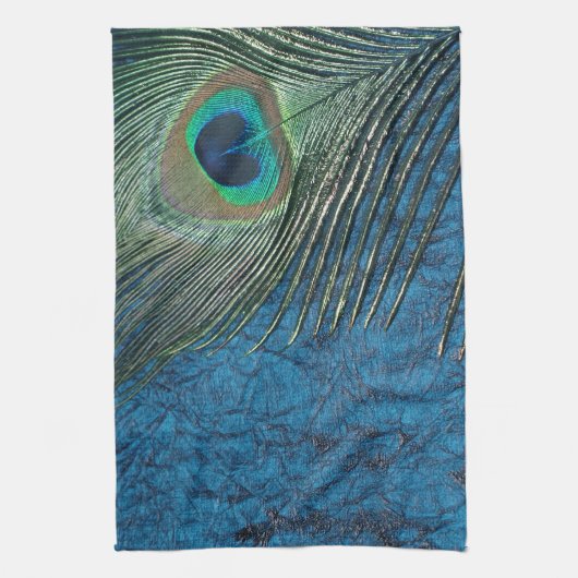 Navy Peacock Theedoek (Verticaal)