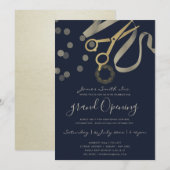 NAVY PEARL SILVER RIBBON CUTTING OPENEN KAART (Voorkant / Achterkant)