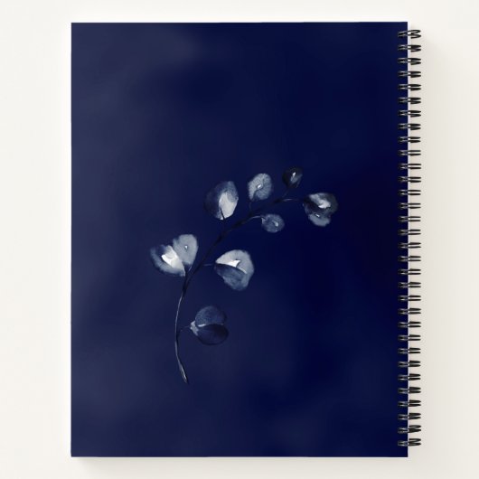Navy Peony Assembly Wedding Planner Notitieboek (Achterkant)