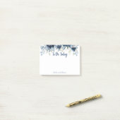 Navy Peony Dusty Blue Eucalyptus Griekenland Post-it® Notes (Op bureau)