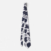 Navy Peony en White Elegant Wedding Stropdas (Achterkant)