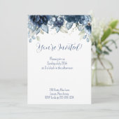 Navy Peony Eucalyptus Griekenland Aankondiging (Staand voorkant)