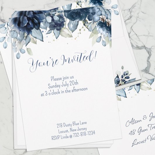 Navy Peony Eucalyptus Griekenland Aankondiging