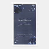 Navy Peony Wedding Long 3 Ply Dinner Napkins Servet (Voorkant)