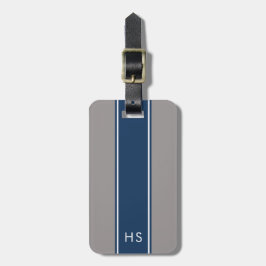 Navy Personalized Bagagelabel