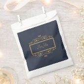 Navy Personalized Favor Bag Bedankzakje (Geknipt)