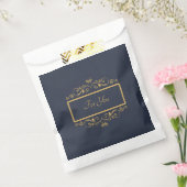 Navy Personalized Favor Bag Bedankzakje (Gezegeld)