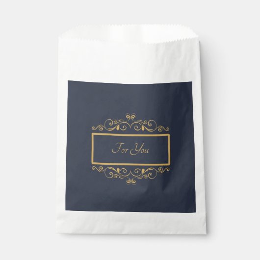 Navy Personalized Favor Bag Bedankzakje (Voorkant)
