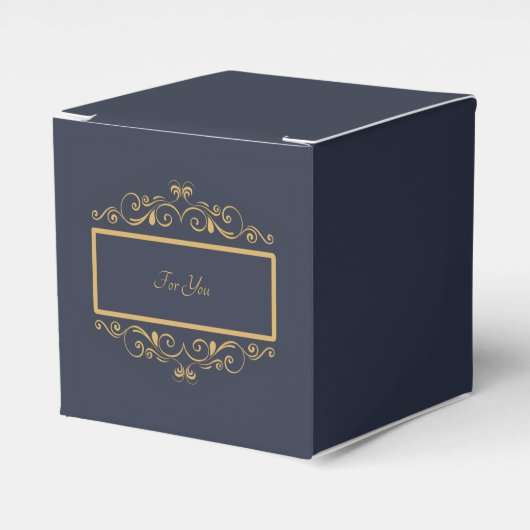 Navy Personalized Favor Box Bedankdoosjes (Voorkant Zijde)