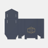 Navy Personalized Favor Box Bedankdoosjes (Uitgevouwen)