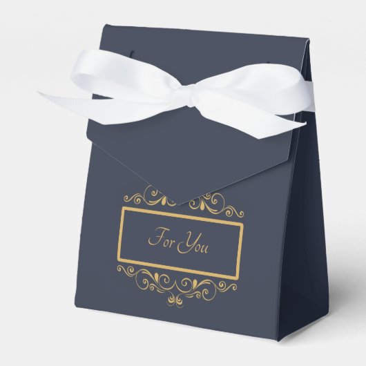 Navy Personalized Favor Box Bedankdoosjes (Voorkant Zijde)