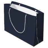 Navy Personalized Large Gift Bag Groot Cadeauzakje (Achterkant Gekanteld)