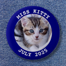 Navy Personalized Round Photo Lijst