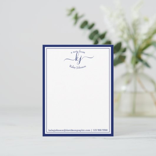 Navy Personalized | Van het bureau van de Kaart va (Staand voorkant)