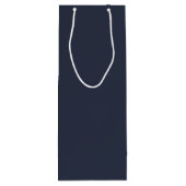 Navy Personalized Wine Gift Bag Wijn Cadeautas (Achterkant)