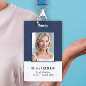 Navy Personeelsfoto ID Bedrijfsbeveiliging Badge