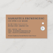 Navy Pet Care Spa Salon Sitting Bath Groomer Cat Visitekaartje (Achterkant)