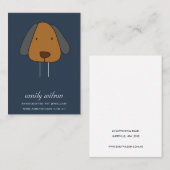 NAVY PET DOG BROWN LABEL PIN CHARM DISPLAY SJABLOO (Voorkant / Achterkant)