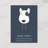 NAVY PET DOG FACE LABEL PIN CHARM DISPLAY SJABLOON (Voorkant)