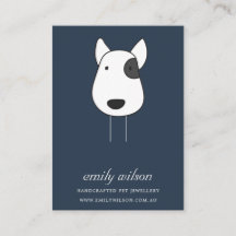 NAVY PET DOG FACE LABEL PIN CHARM DISPLAY SJABLOON