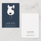 NAVY PET DOG FACE LABEL PIN CHARM DISPLAY SJABLOON (Voorkant / Achterkant)