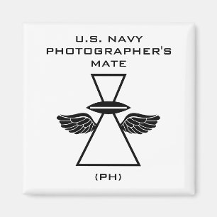 Navy Photographer IFGA met wings Square Magnet 