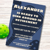 Navy Pickleball Party Sportpeddels Pensioen Kaart