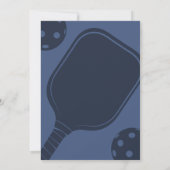 Navy Pickleball Party Sportpeddels Pensioen Kaart (Achterkant)