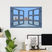 Navy Pier 6 Pane Open Window Poster (Thuiskantoor)
