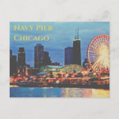 Navy Pier _at night Chicago Briefkaart (Voorkant)