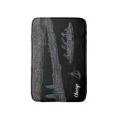 Navy Pier Chicago 1920's NEON Art Windy City Badmat (Voorkant Verticaal)