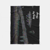 Navy Pier Chicago 1920's NEON Art Windy City Fleece Deken (Voorkant)