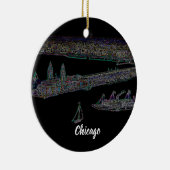 Navy Pier Chicago 1920's NEON Art Windy City Keramisch Ornament (Rechts)