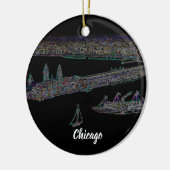 Navy Pier Chicago 1920's NEON Art Windy City Keramisch Ornament (Links)
