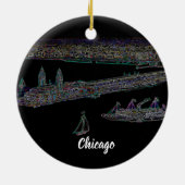 Navy Pier Chicago 1920's NEON Art Windy City Keramisch Ornament (Achterkant)