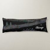 Navy Pier Chicago 1920's NEON Art Windy City Lichaamskussen (Achterkant)