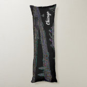 Navy Pier Chicago 1920's NEON Art Windy City Lichaamskussen (Achterkant (Verticaal))