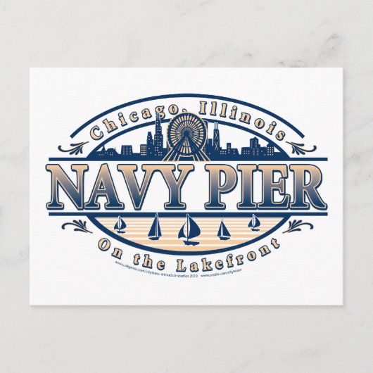 Navy Pier Chicago Briefkaart (Voorkant)