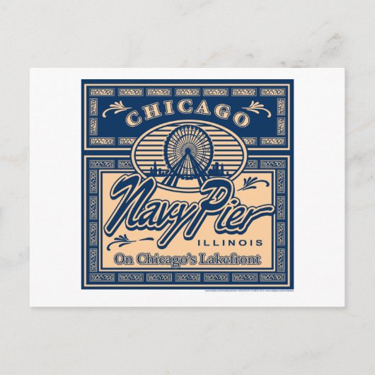 Navy Pier Chicago Briefkaart (Voorkant)